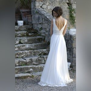 pearl beaded prom dress Andrea and Leo A1184 main image 1